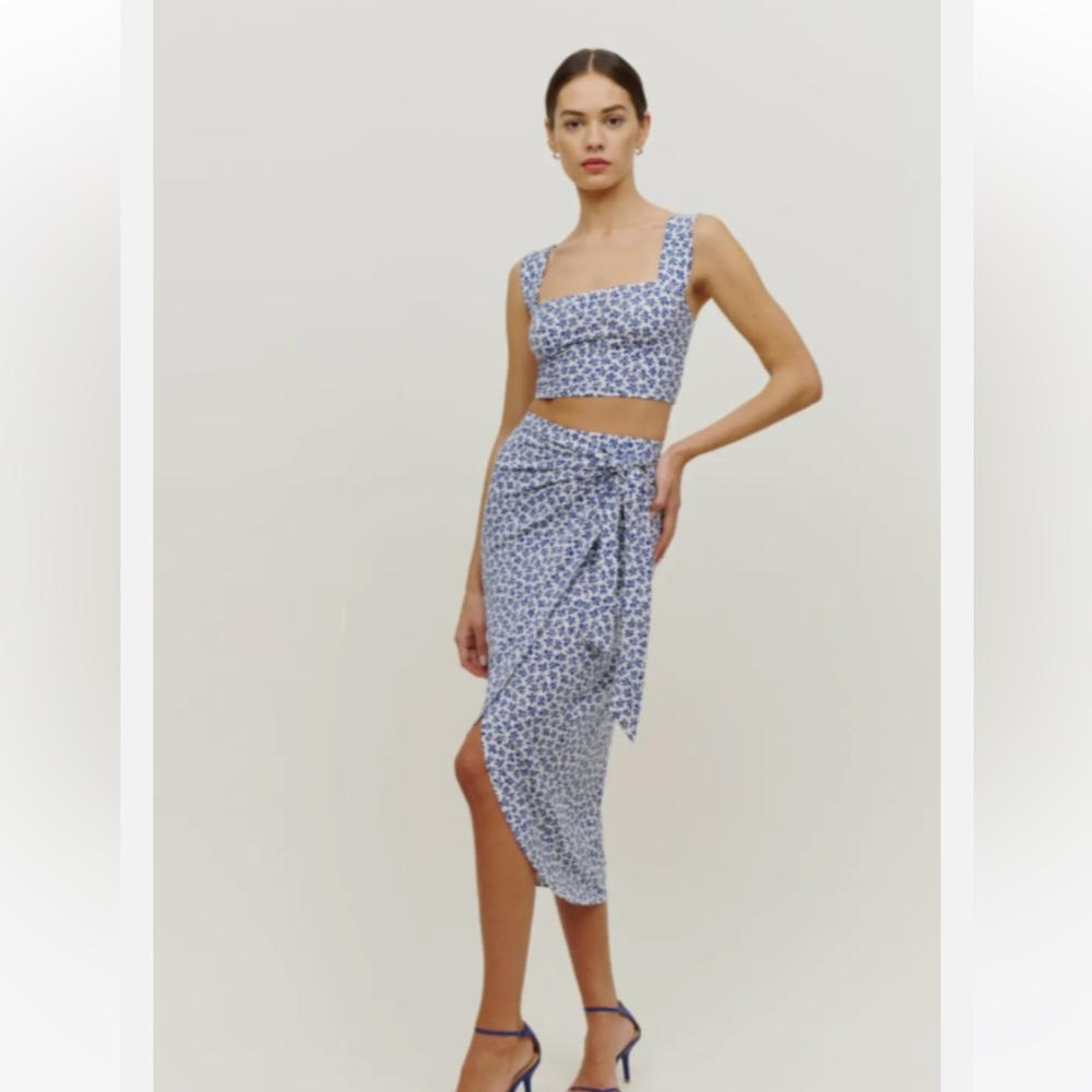 Reformation Rika Two - Piece Floral Print Dress, Size L